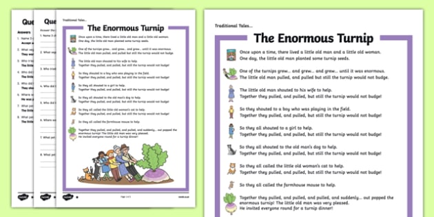 The Enormous Turnip Traditional Tales Differentiated Reading