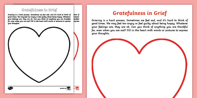 Gratefulness In Grief Activity Teacher Made Twinkl