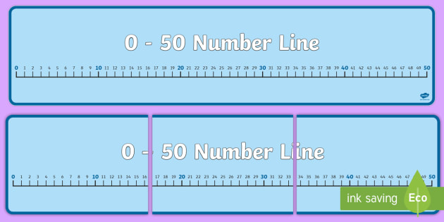 Free Printable Number Lines To 50