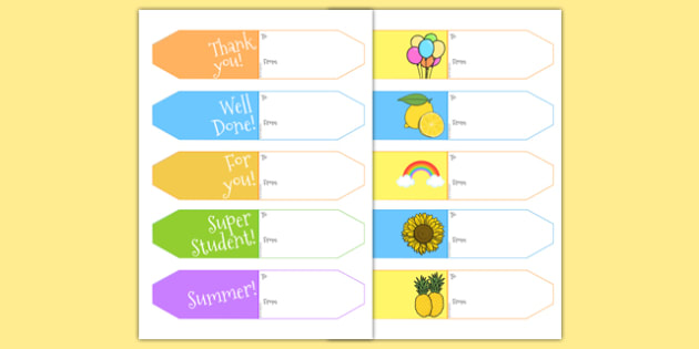 End of Year Editable Gift Tags Templates Twinkl