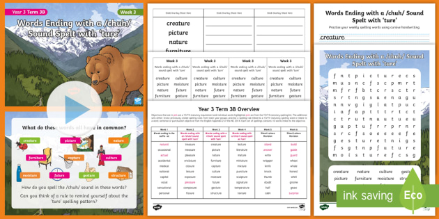 Year 3 Term 3B Week 3 Spelling Pack (teacher made)