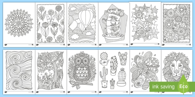 mindfulness colouring sheets bumper pack for children