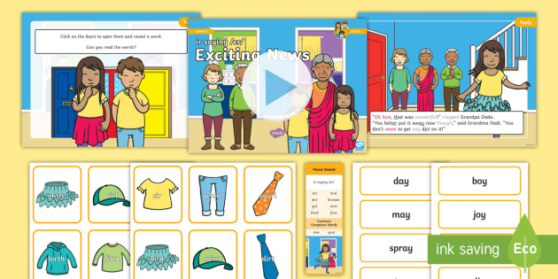 'ir’ saying /er/ Lesson Pack - Level 5 Week 11 Lesson 1 Activity Pack