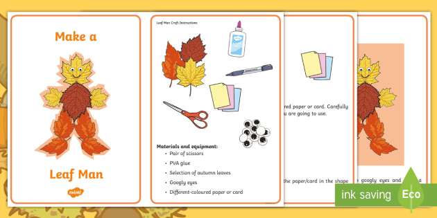 Download Leaf Man Book Craft PNG