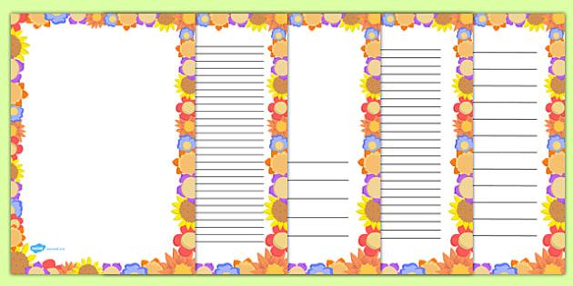 FREE! - Printable Floral Page Border (Teacher-Made) - Twinkl