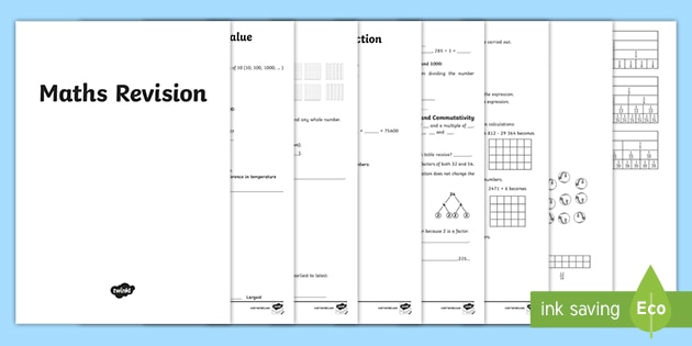 Year 6 SATs Maths Revision Activity Booklet teacher Made 