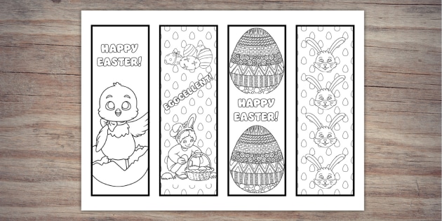 Easter Colouring Bookmarks | Twinkl Party (Teacher-Made)