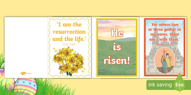 Easter Quotes Printable Greetings Cards Teacher Made