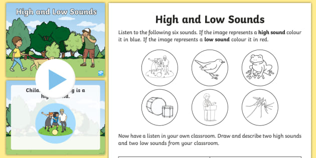 First And Second Class High And Low Sounds Activity Pack