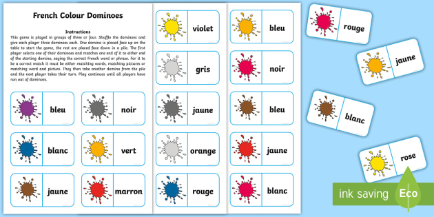 French Colours Game - French resources (teacher made)