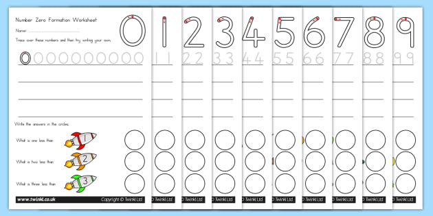 Number Formation Worksheets (teacher made)