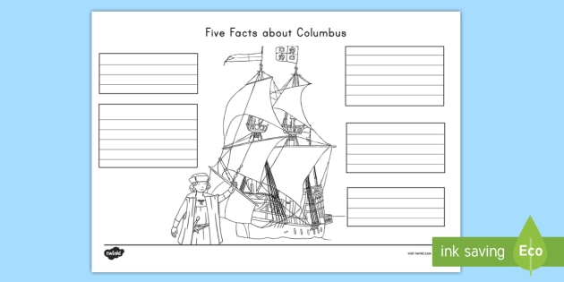 Five Facts about Christopher Columbus Worksheet / Activity Sheet