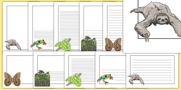Rainforest Page Borders (Teacher-Made) - Twinkl