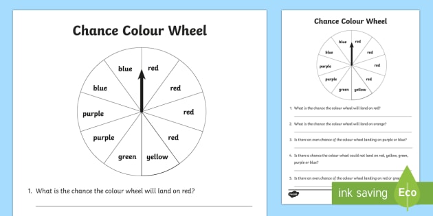 Au N 485 Year 1 Chance Colour Wheel Activity Sheet English Australian Ver 1 