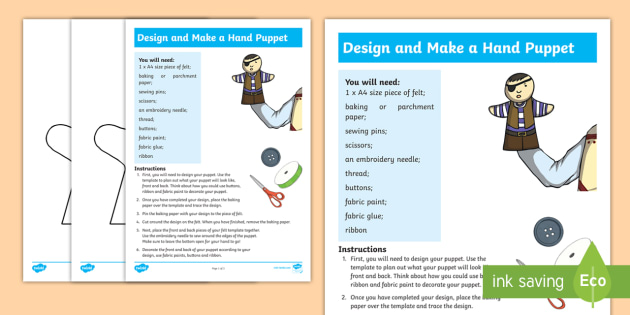 Make Your Own Sewing Puppets Set Kids Diy Ready To Decorate Great Activity for K 