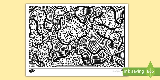An Aboriginal Peoples Dot Painting Template Aussie L - Aboriginal Dot Painting Colouring Pages