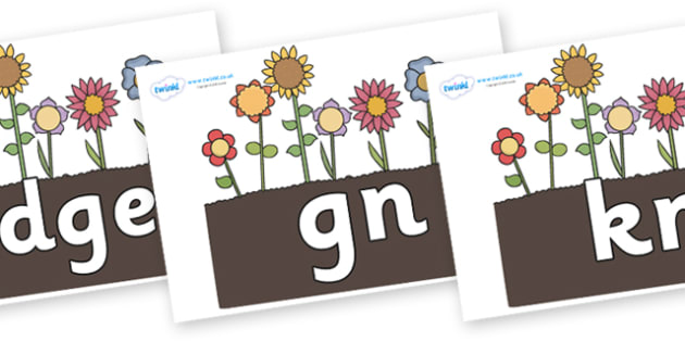 Free Silent Letters On Flowers In Garden Silent Letters