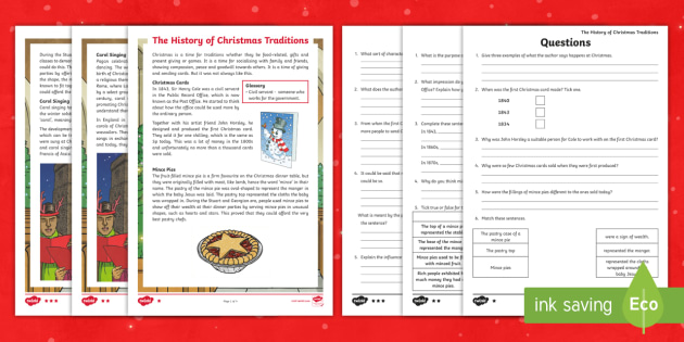 uks2 the history of christmas traditions differentiated reading origins of christmas traditions