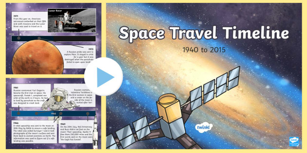 KS2 Space Travel Timeline Presentation - space travel, timeline