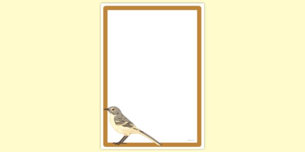 Illustrated Mockingbird Page Border | Page Borders | Twinkl