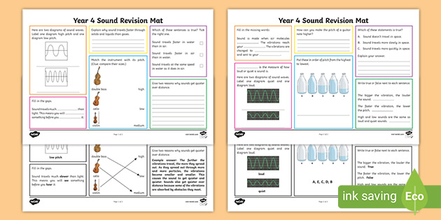 ks2 year 4 sound revision activity mat teacher made