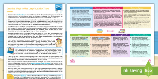 EYFS Ages 0-2 Seaside Bumper Planning Pack | Twinkl