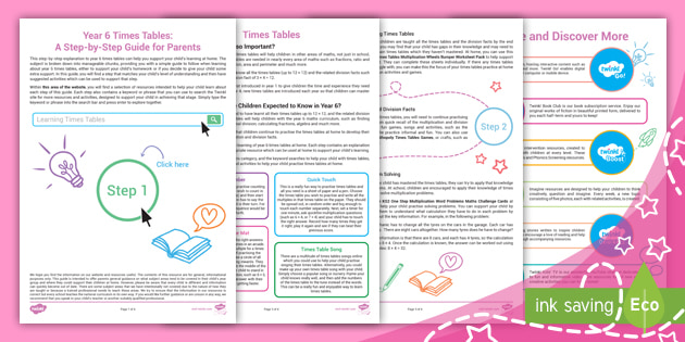 👉 Year 6 Times Tables: A Step-by-Step Guide for Parents