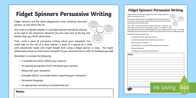 persuasive writing tasks year 2