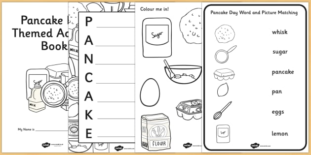 Pancake Day Themed Activity Book - pancakes, activity, games