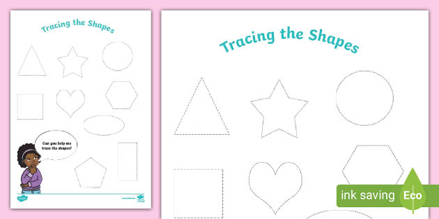 tracing shapes activity teacher made