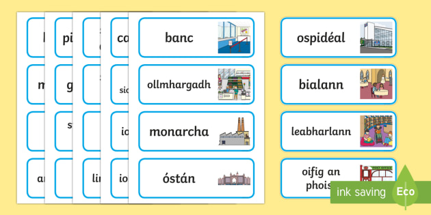 My Area Word Cards Gaeilge - Gaeilge (teacher made)