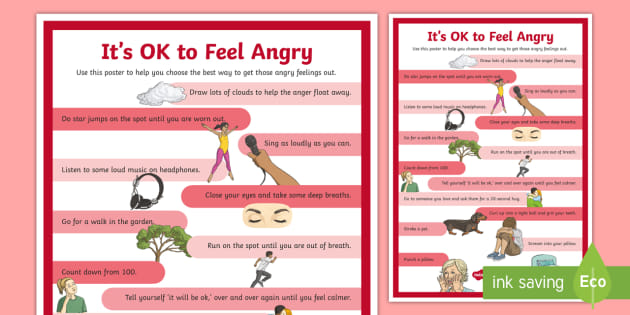 It's OK to Feel Angry Poster