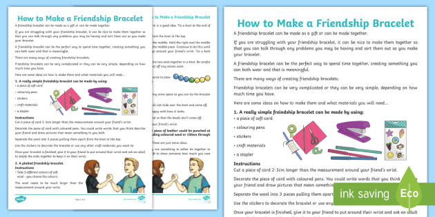 Making Bracelets to Sell Worksheet for kids
