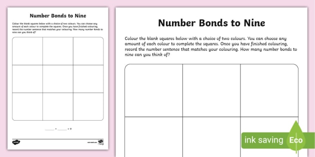 number-bonds-to-nine-activity-sheet-teacher-made