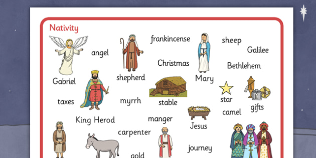 Nativity Word Mat (teacher made)