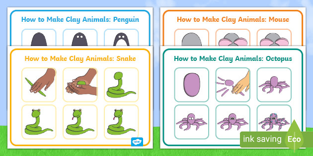 Make Your Own Clay Animals Activity Cards | EYFS Resources