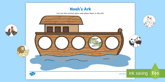 Noah S Ark Cut And Stick Worksheet