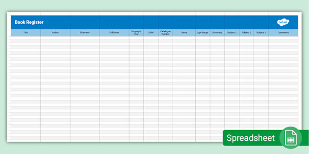 Google Sheets Library Template Twinkl Resources