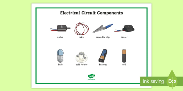 Year 4 Circuit Components Word Mat - science, electricity, KS2 labled diagram word 