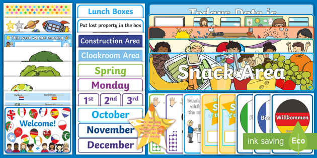 EYFS New Ultimate Classroom Set Up Resource Pack