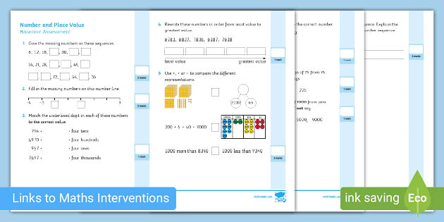 👉 Y5 Number and Place Value Baseline Assessment