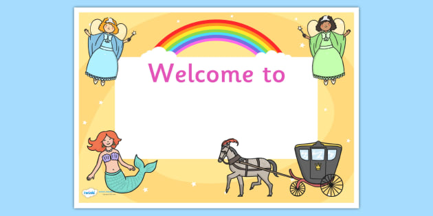 Fantasy Editable Class Welcome Door Signs Teacher Made