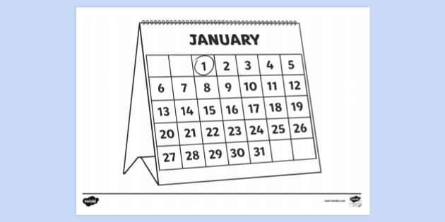 Free January Colouring Colouring Sheets Teacher Made