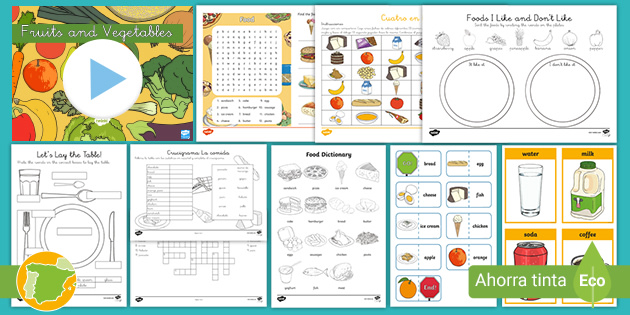 A1 Pack De Recursos Practico Inglés Comidas 