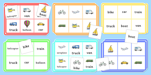 Transport Bingo (teacher made)