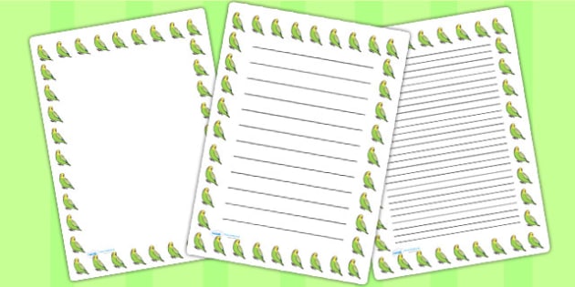 Budgie Page Borders (teacher made)