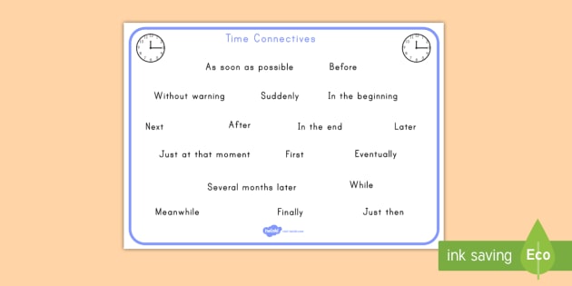 time-conjunctions-word-mat-teacher-made