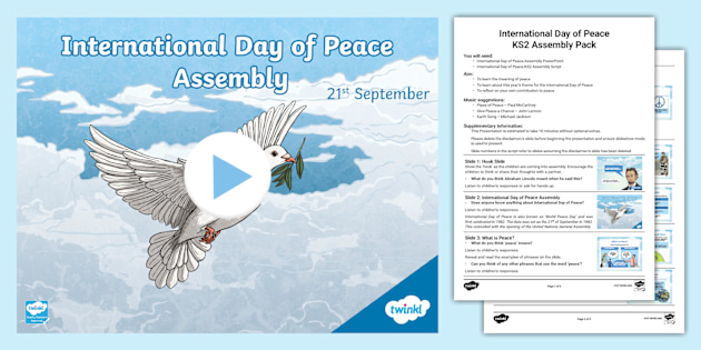 KS2 International Day of Peace Assembly