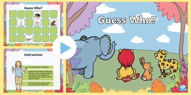 Animals Interactive Activity - Guess Who PowerPoint - Twinkl