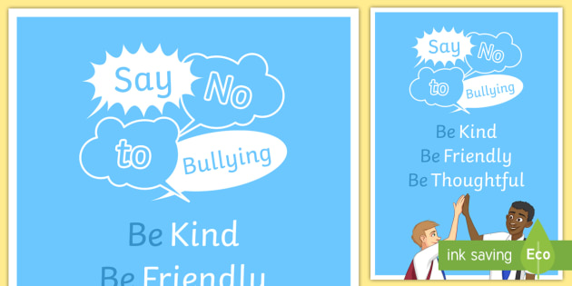 no bullying poster